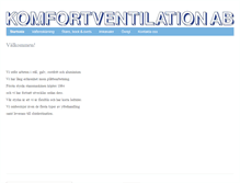 Tablet Screenshot of komfortventilation.se